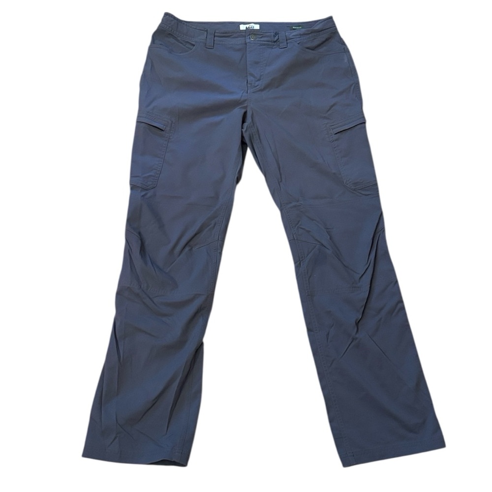 REI Gray Regular Fit Hiking Outdoor Performance Cargo Gorpcore Pants‎ Size 12